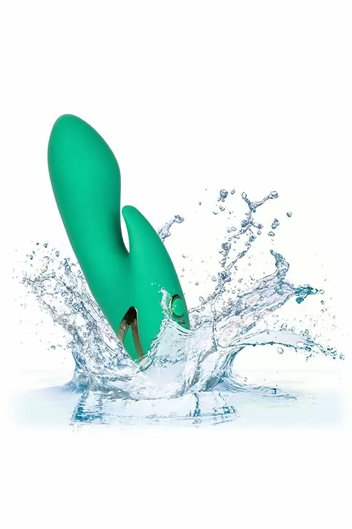 Компактный вибратор-кролик Sierra Sensation, 7,5 см, 10 режимов, силикон, зеленый