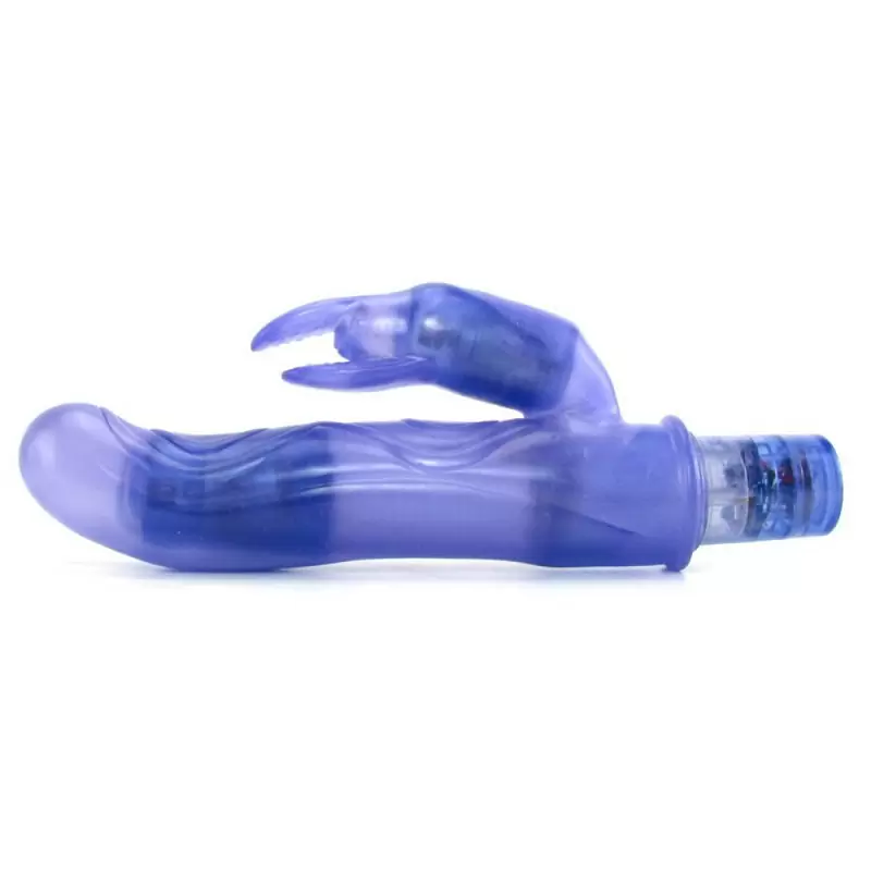 Сгибаемый вибромассажер со стимулятором клитора Bendies Bounding Bunny – фиолетовый