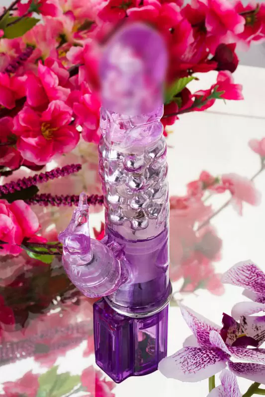 Вибратор с ротацией и клиторальным стимулятором кротиком TOYFA A-Toys – фиолетовый