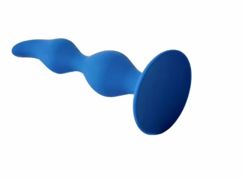 Анальная пробка Vesta синего цвета