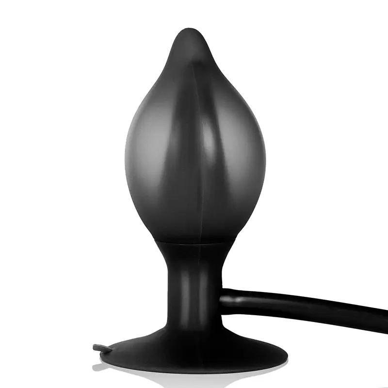 Анальная пробка с насосом Booty Pumper малая – черная	