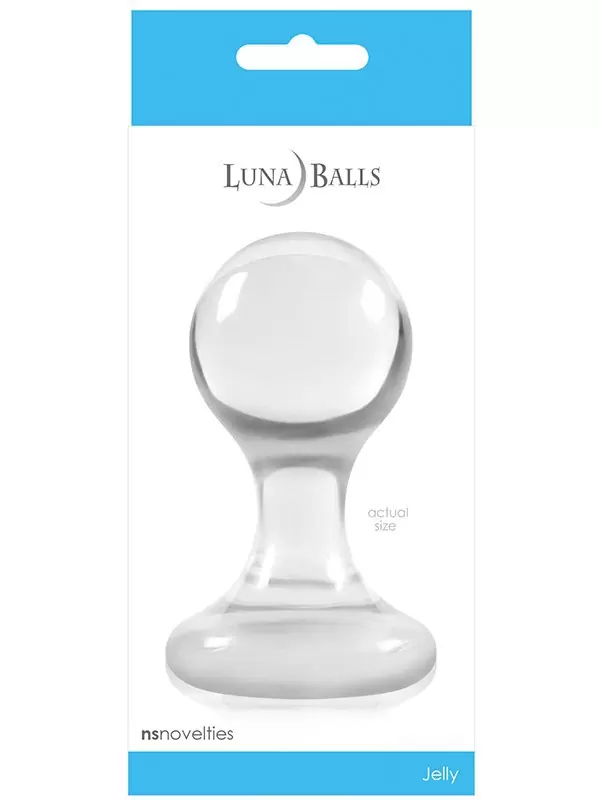 Анальная пробка Luna Balls большая – прозрачная