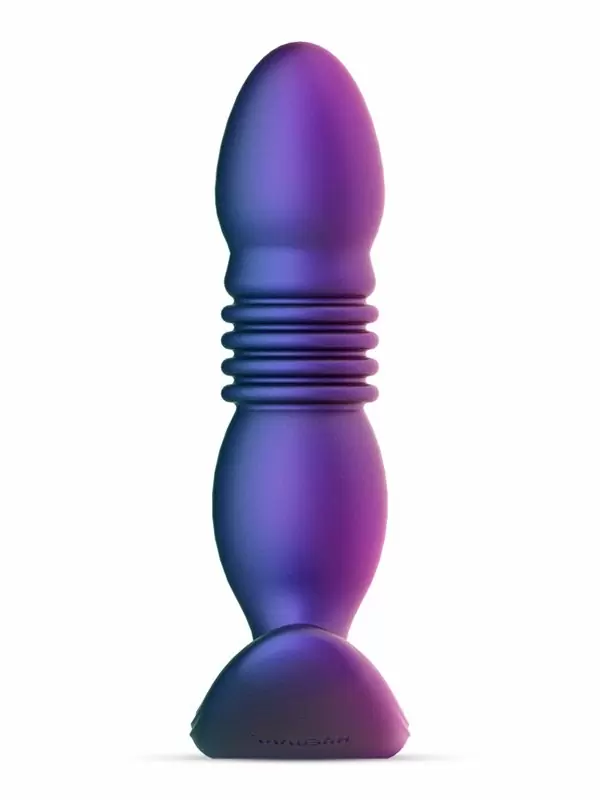 Анальная вибропробка EDC Supernova, 13, 8 см, с поступательными движениями, силикон, фиолетовый 