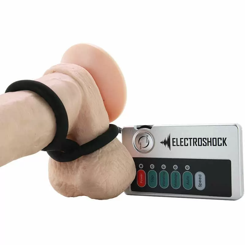 Двойное кольцо с электростимуляцией E-Stimulation Cock Ring with Ballstrap