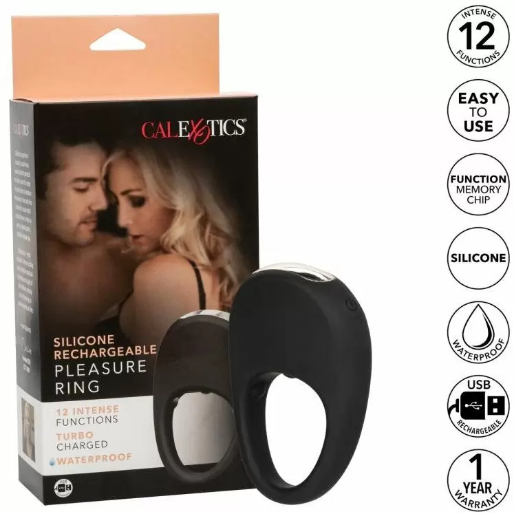 Перезаряжаемое эрекционное виброкольцо Silicone Rechargeable Pleasure Ring