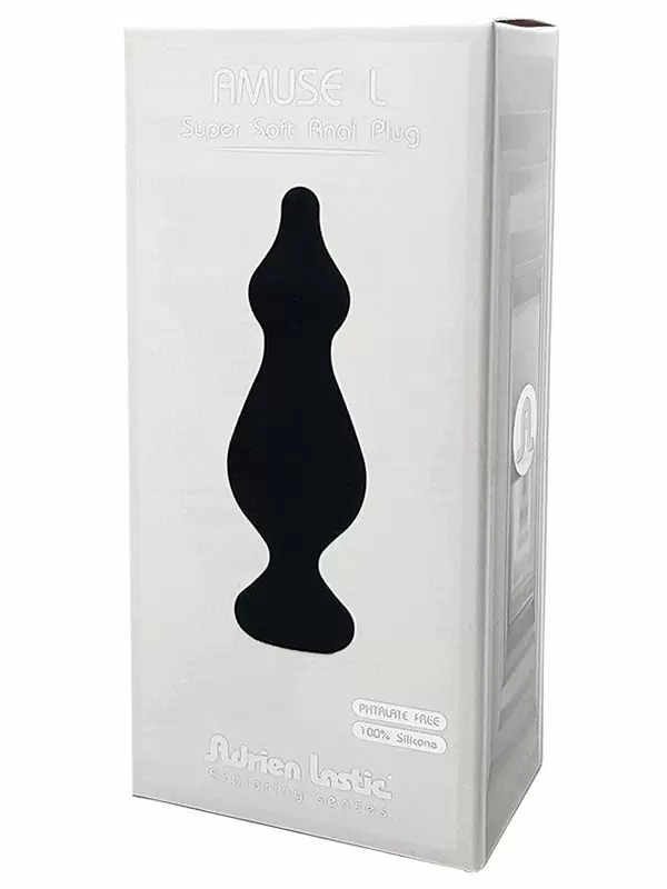 Анальная пробка Adrien lastic Amuse, 13,8 см, силикон, черная