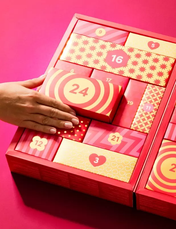 Адвент-календарь Lovehoney Couple’s Advent Calendar 2025, 24 предмета