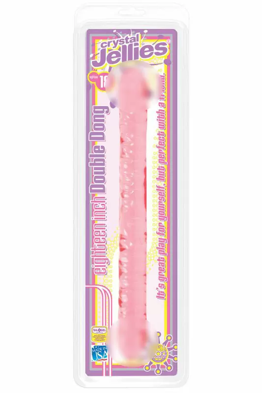 Двухсторонний фаллос Crystal Jellies - Pink