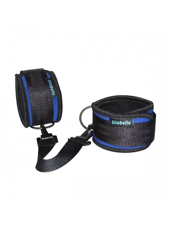 Неопреновые оковы Sitabella на липучках – синий с черным