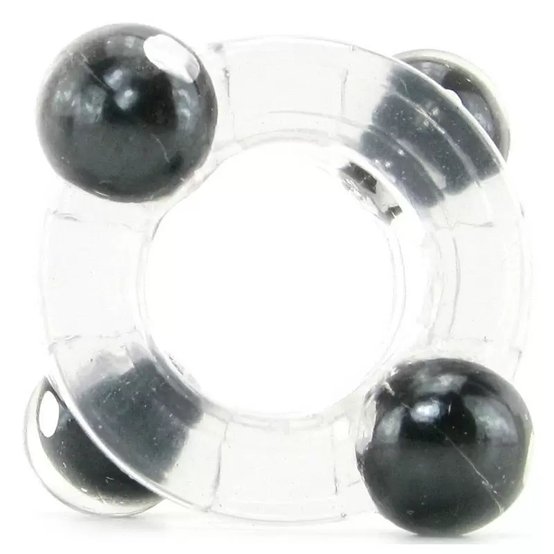 Двойное эрекционное кольцо с магнитами Magnetic Power Rings - прозрачный