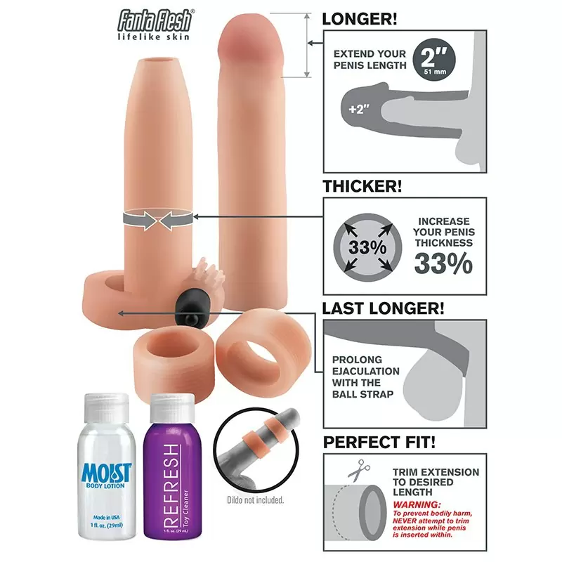 Набор насадок Ultimate Enhancement Kit с вибрацией – телесные	