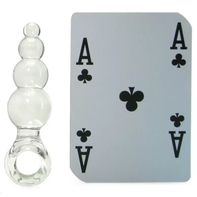 Анальная пробка с кольцом Jolie Ripples Mini – прозрачная