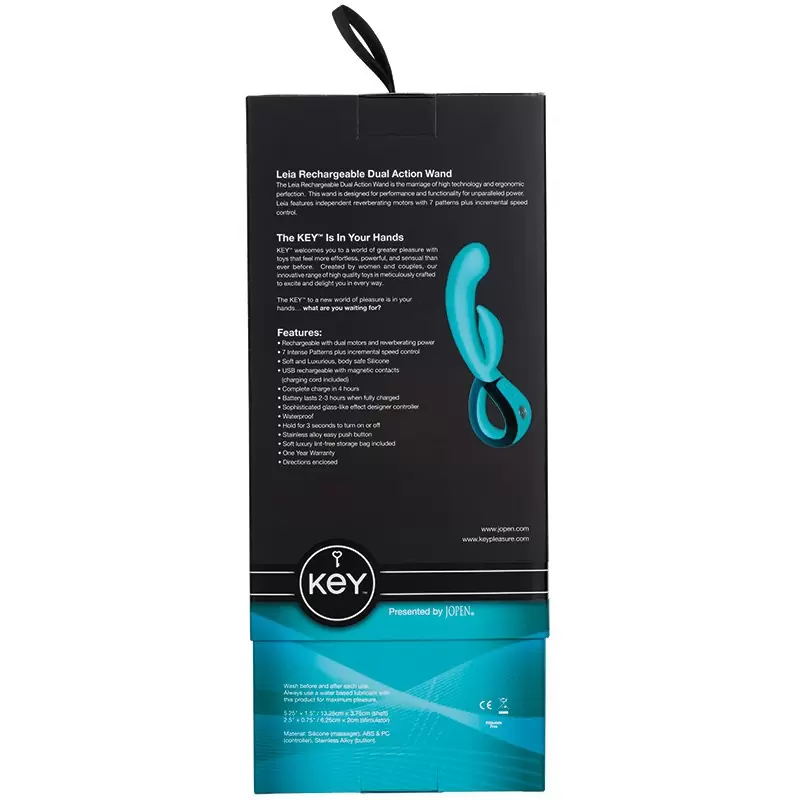 Вибромассажер Leia со стимулятором клитора – голубой