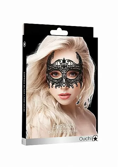 Кружевная маска на глаза открытого типа Empress Black Lace Mask