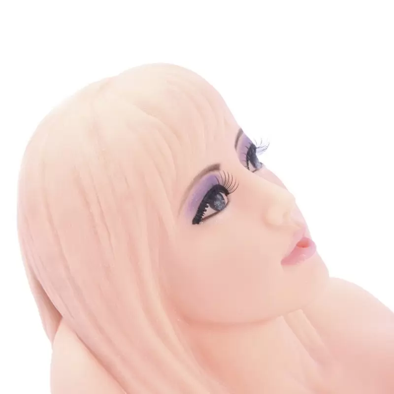 Привлекательная мини секс кукла Hera 3+ с вибрацией, ротацией и звуком – телесный