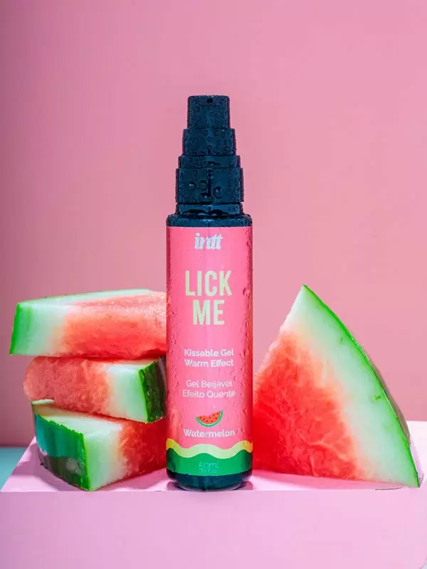 Массажный гель Intt LICK ME, разогревающий, съедобный, арбуз, 50 мл