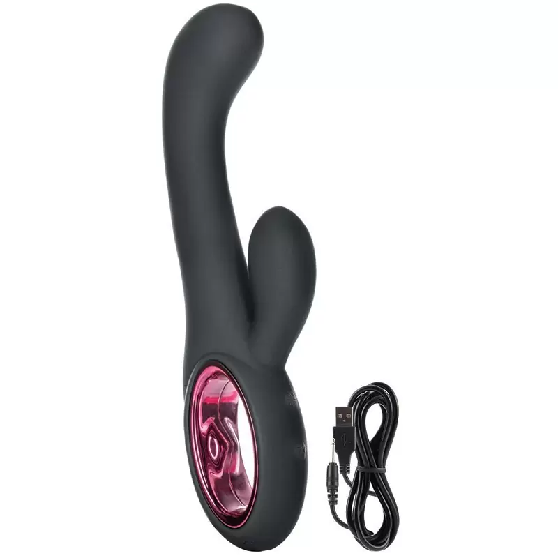 Вибромассажер  Coco Licious Rechargeable Dual Wand со стимуляцией клитора – черный