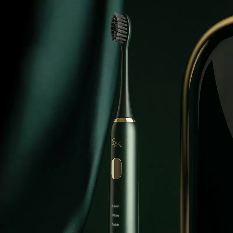 Зубная электрощетка «Sonic Toothbrush Dark Green» со съемными головками, Svakom