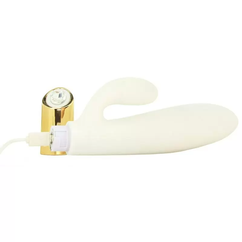 Перезаряжаемый вибромассажер двойного действия Callie Vibrating Dual Massager – белый