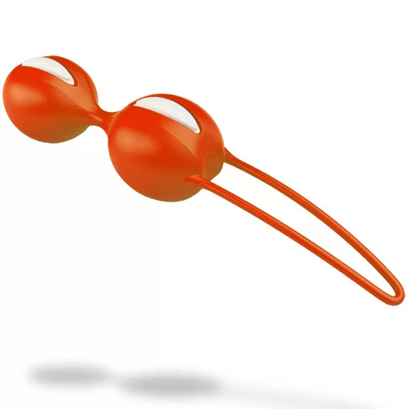 Вагинальные шарики Smartballs Duo с шариком внутри - оранжевый