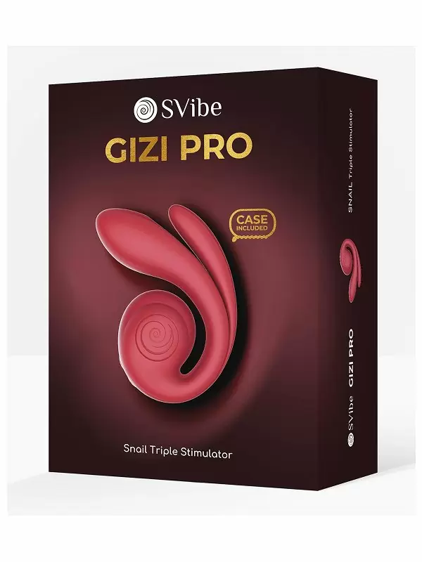 Инновационный тройной вибратор SVibe GIZI Pro, клиторная и анальная стимуляция, 3 мотора, бордовый