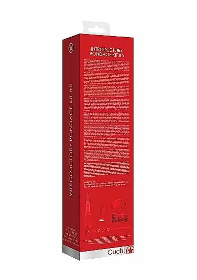 Шлепалка в наборе с веревкой для связывания, анальной пробкой из силикона, кляпом, маской на глаза O