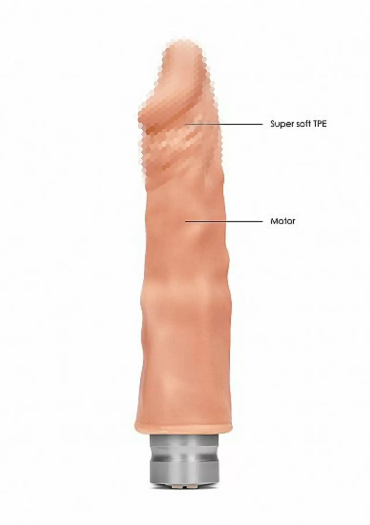 Фаллоимитатор с вибрацией Vibrating Dildo - 20 см.