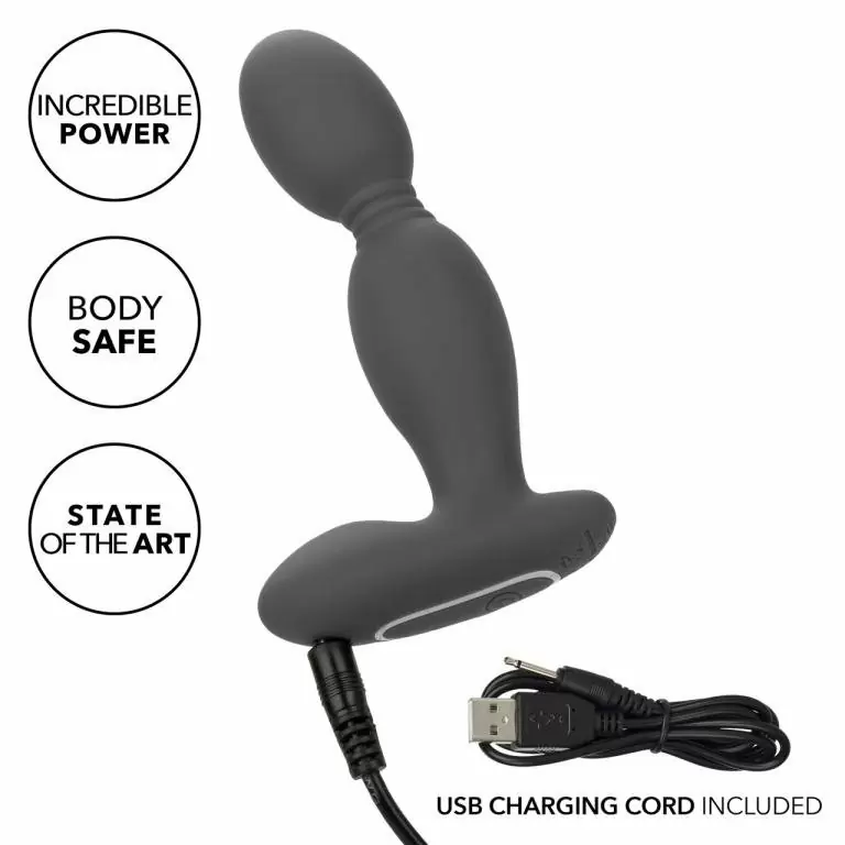 Массажер простаты California Exotic Novelties ECLIPSE ROTATOR PROBE, с ротацией, 12,75 см, серый