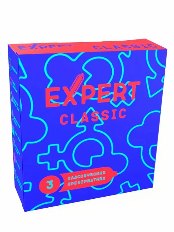 Гладкие презервативы EXPERT Classic, классические, 3 шт