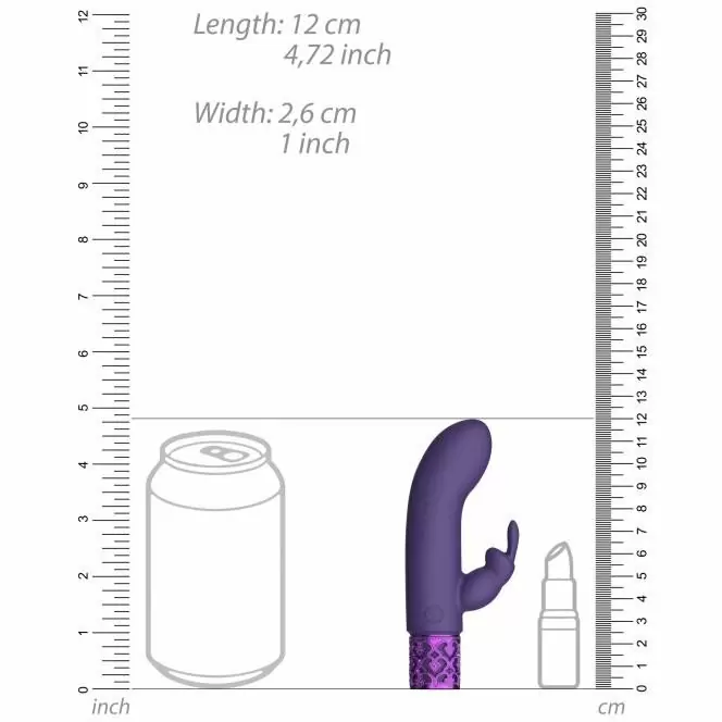 Компактная вибропуля-кролик Dazzling, 11,8 см, 10 скоростей, фиолетовый