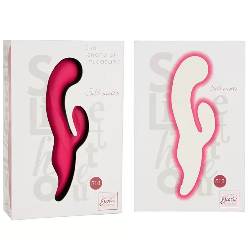 Вибромассажер Silhouette S13 со стимуляцией клитора – красный