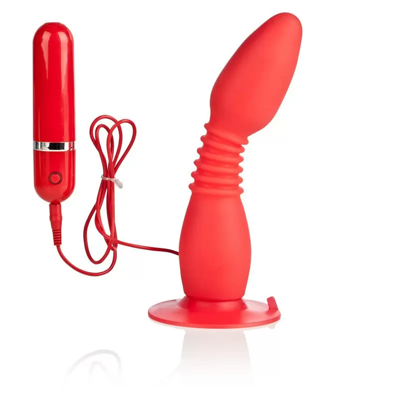 Гибкая анальная пробка с вибрацией COLT Easy Flex Glider – красная