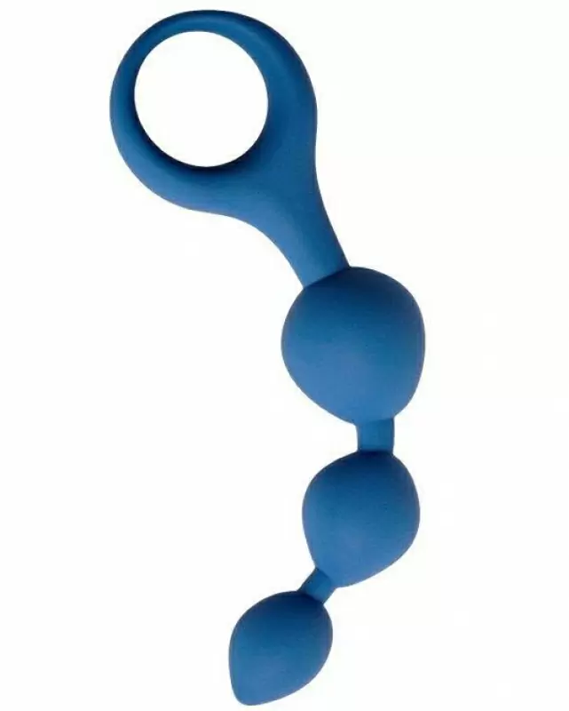Анальные шарики Moons синего цвета