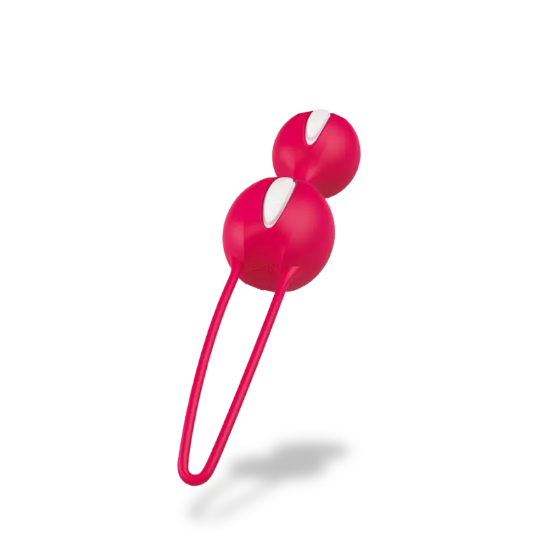 Вагинальные шарики Smartballs Duo с шариком внутри - красный с белым