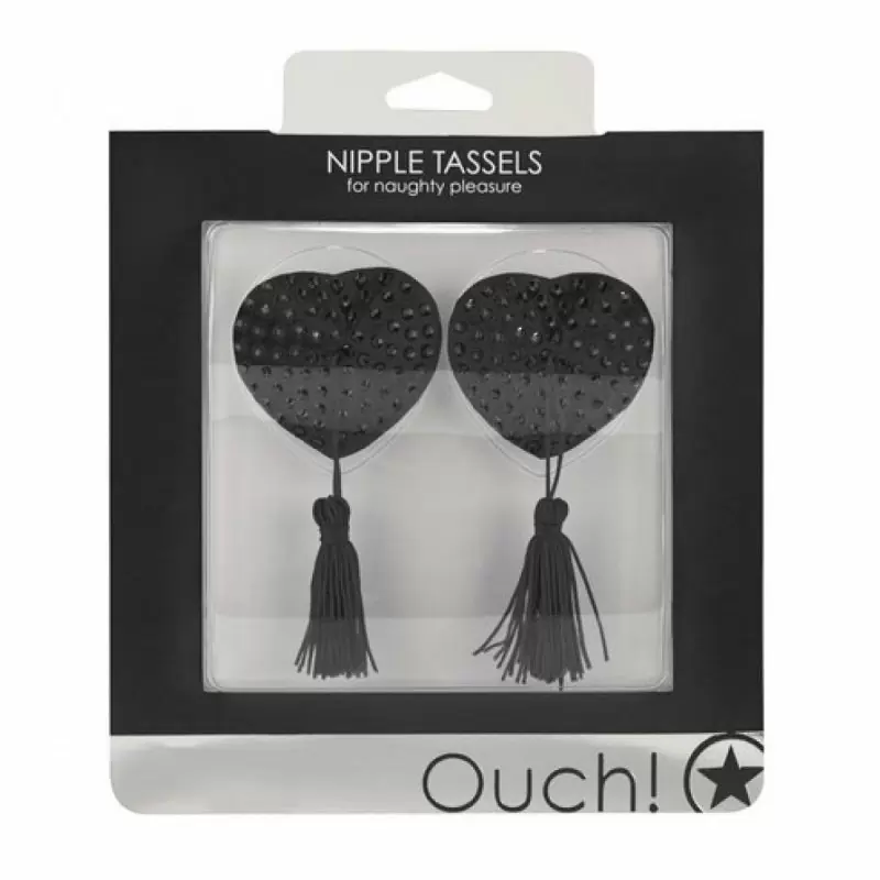 Накладки на соски из пвх с кисточками Nipple Tassels Heart