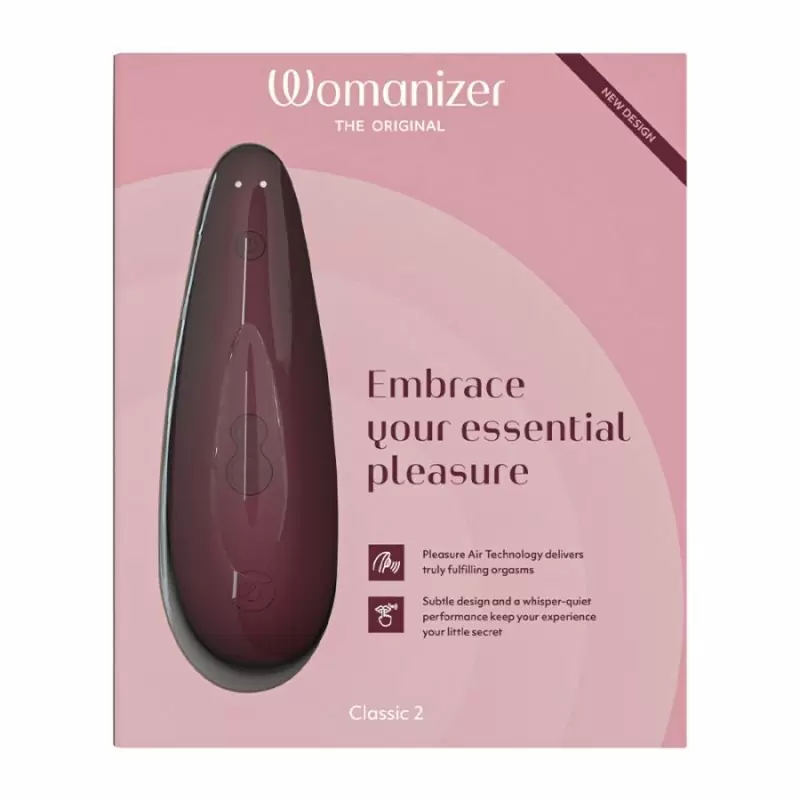Вакуумный стимулятор клитора Womanizer Womanizer Classic 2. 10 уровней интенсивности. Бордовый