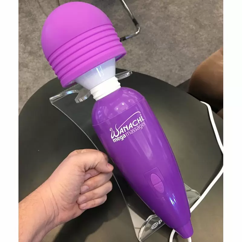 Огромный вибромассажер Mega Wanachi многофункциональный – фиолетовый