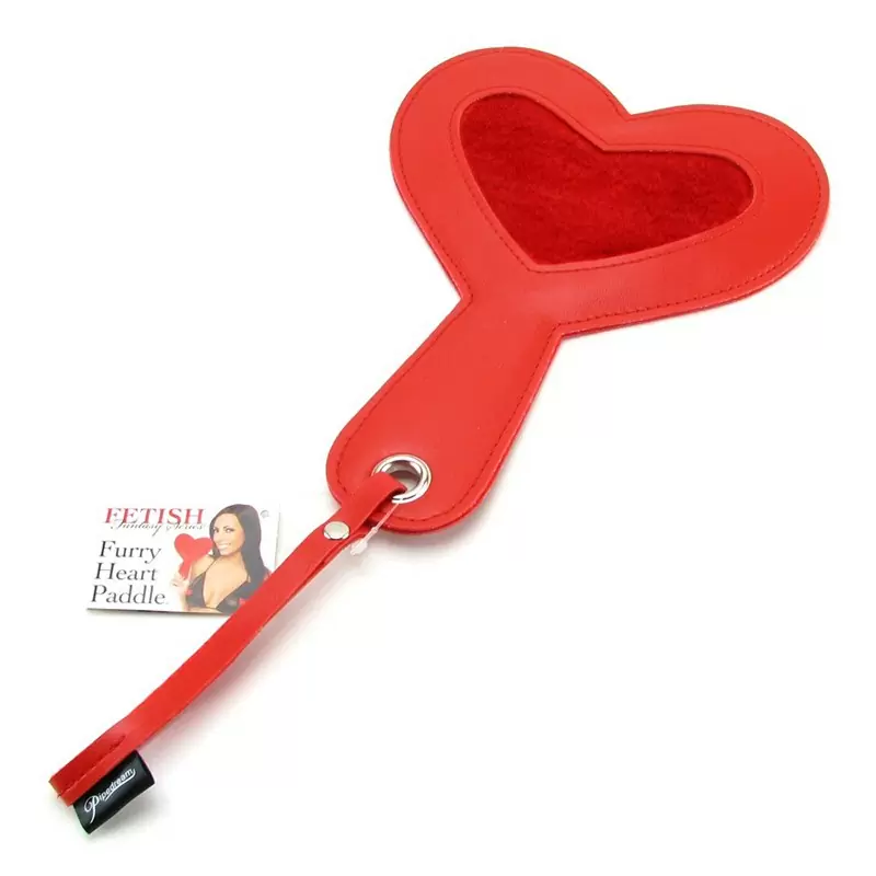 Шлепалка в форме сердца Furry Heart Paddle