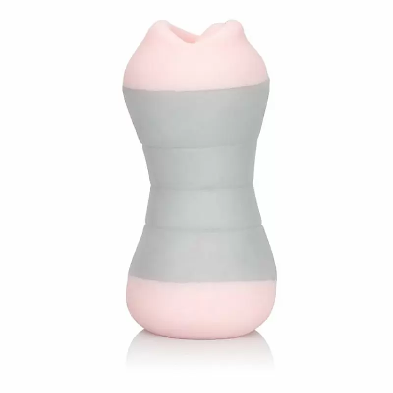 Двухсторонний мастурбатор ротик и анус Colt Double Down – розовый с серым