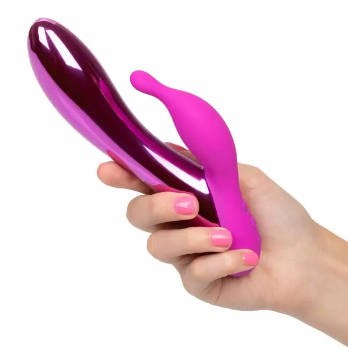 Вибратор-кролик DazzLED Radiance с пульсирующей светодиодной подсветкой - розовый