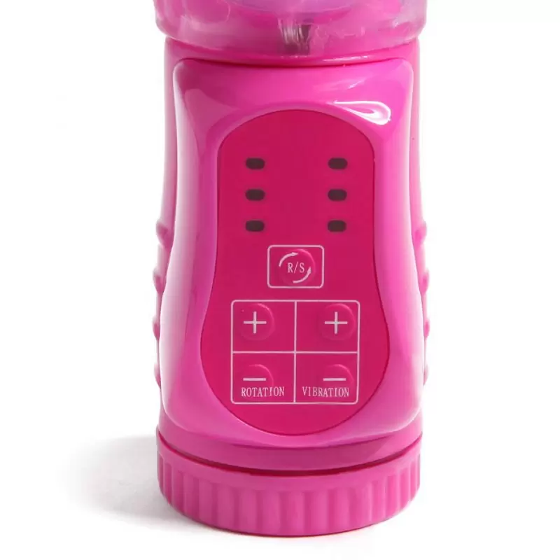 Вибромассажер с ротацией Twin Turbo Rabbit со стимулятором клитора – розовый