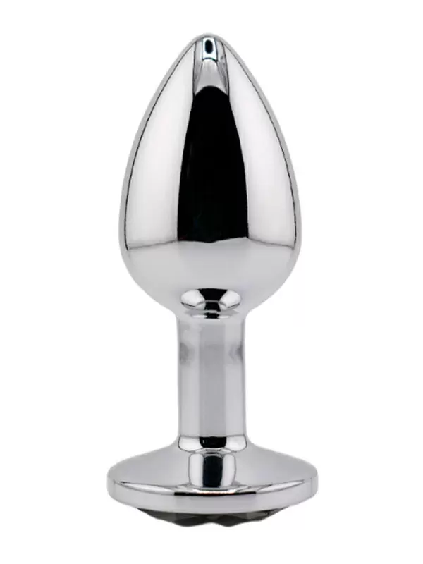 Миниатюрная анальная пробка Kanikule Small, с тёмно-серым кристаллом, 6 см, размер S