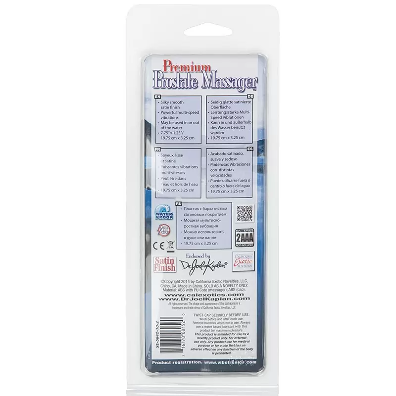 Вибромассажер простаты Dr. Joel Kaplan Premium Prostate Massager – черный