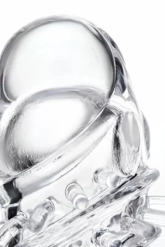 Увеличивающая насадка на пенис TOYFA A-Toys с вибрацией – прозрачный