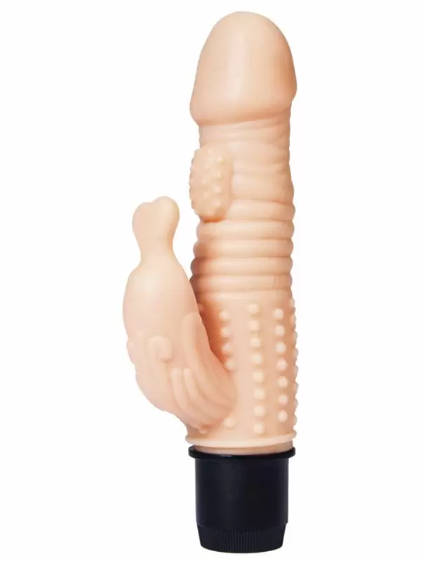 Реалистичный вибратор TOYFA A-Toys  Multi-Speed с клиторальным стимулятором – телесный