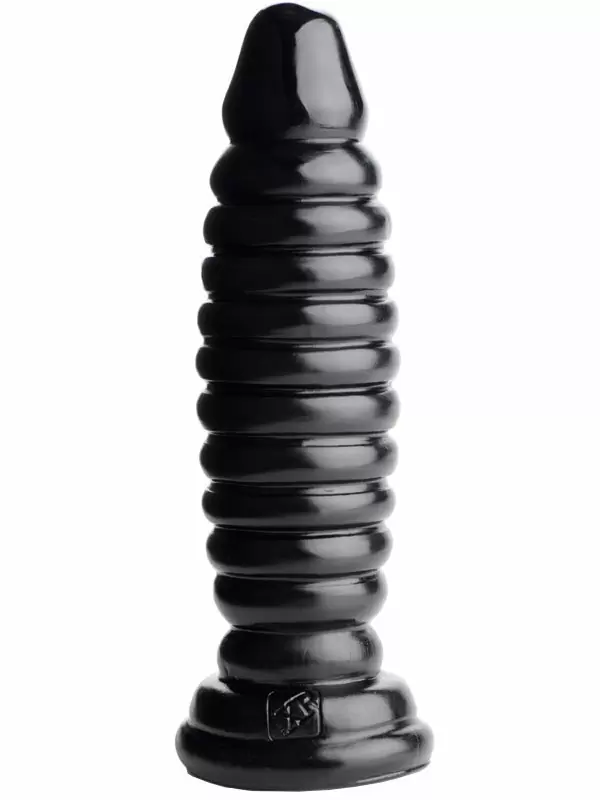 Ребристый анальный стимулятор Obsession, 11 звеньев, 17,8 см, черный