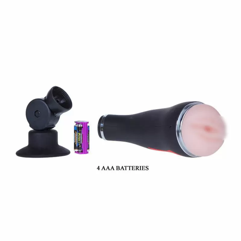 Вибромастурбатор вагина в тубе The Young Cyclone на присоске – черный с красным