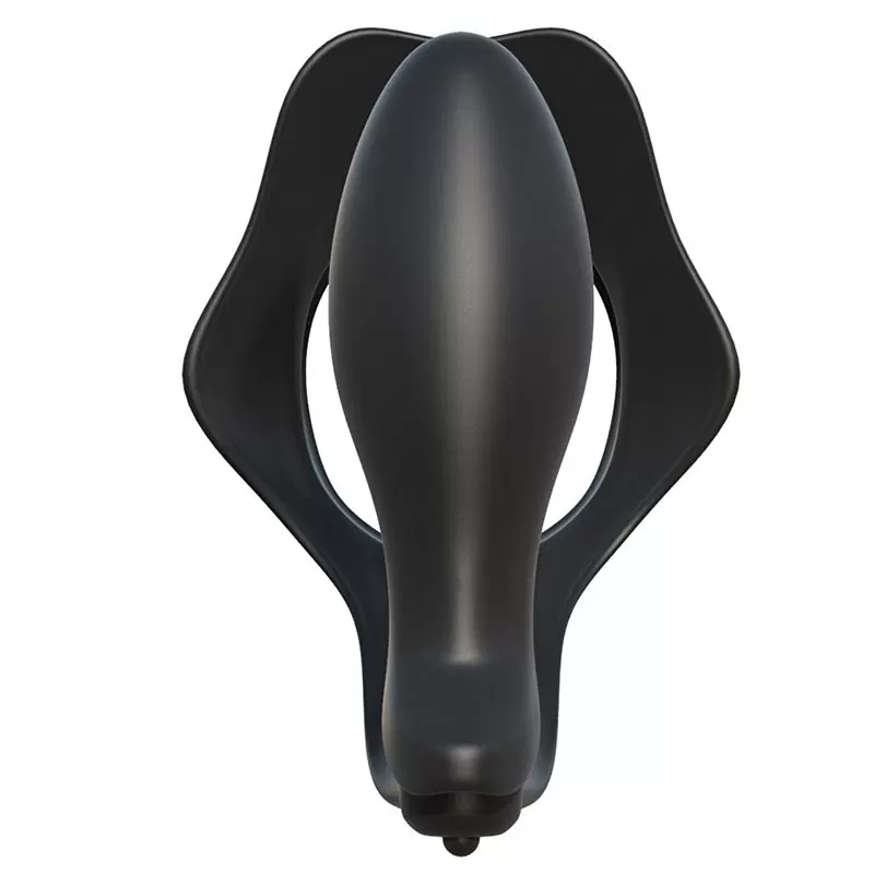 Эрекционное кольцо Rock Hard Ass-Gasm с анальным стимулятором с вибрацией – черный