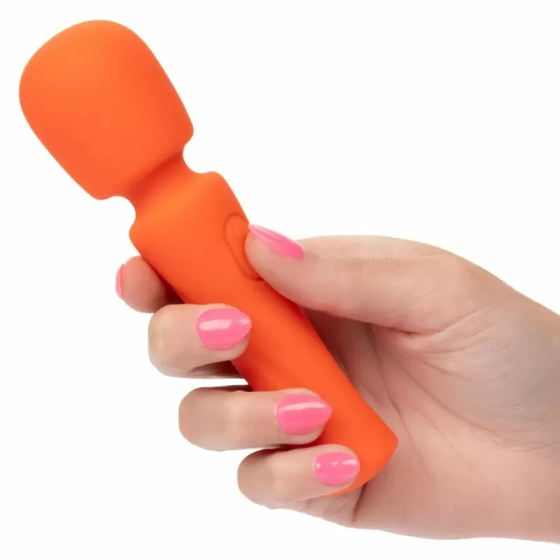 Компактный вибратор-ванд Stella Mini Massager, 14,5 см, силикон, оранжевый