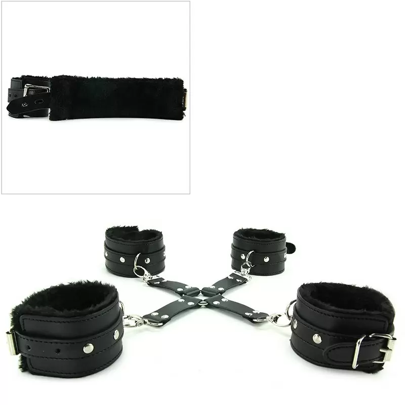 Бондаж Cumfy Hogtie крестообразный – черный	